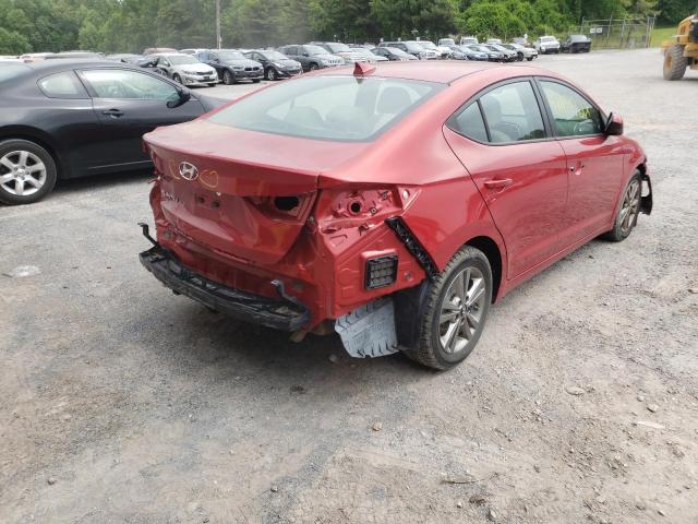 5NPD84LF2HH123461 - 2017 HYUNDAI ELANTRA SE RED photo 4