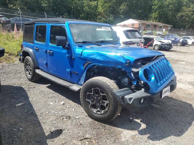 1C4HJXDN9MW722147 - 2021 JEEP WRANGLER U SPORT Көк фото 4