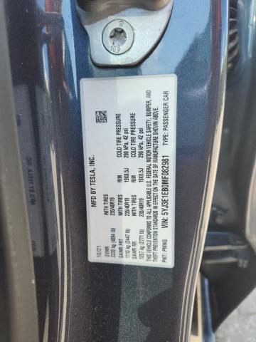 5YJ3E1EB0MF082981 - 2021 TESLA MODEL 3 Մոխրագույն լուսանկար 12