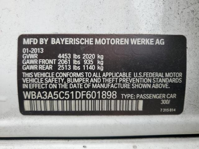 WBA3A5C51DF601898 - 2013 BMW 328 I WHITE photo 12