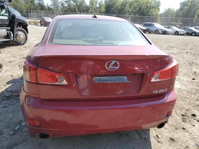 JTHBF5C24C5163743 - 2012 LEXUS IS 250 RED photo 6