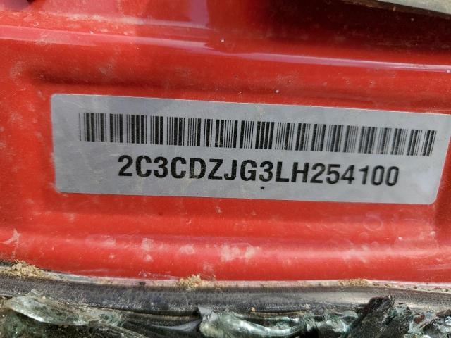 2C3CDZJG3LH254100 - 2020 DODGE CHALLENGER GT RED photo 12