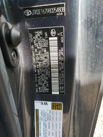 JTKDE167980254808 - 2008 TOYOTA SCION TC CHARCOAL photo 12