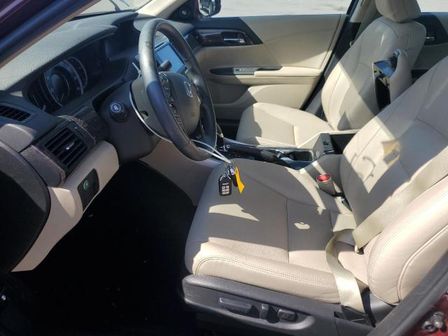 1HGCR2F89HA143662 - 2017 HONDA ACCORD EXL BURGUNDY photo 7