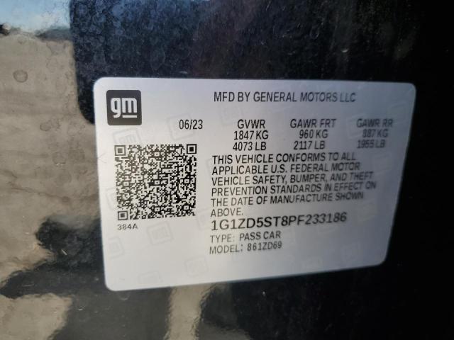 1G1ZD5ST8PF233186 - 2023 CHEVROLET MALIBU LT BLACK photo 13