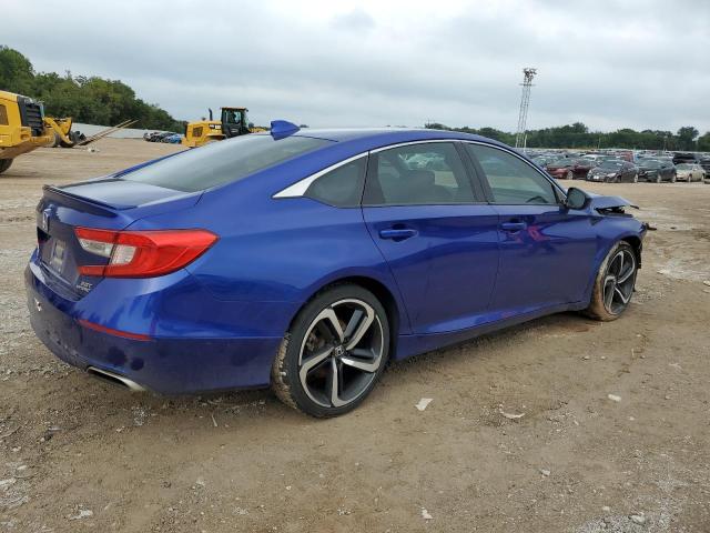 1HGCV2F30KA001109 - 2019 HONDA ACCORD SPORT Синий фото 3