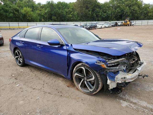 1HGCV2F30KA001109 - 2019 HONDA ACCORD SPORT Синий фото 4
