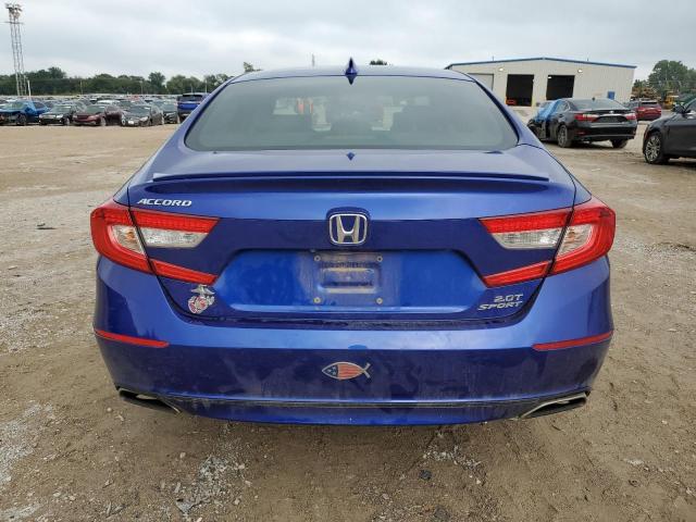1HGCV2F30KA001109 - 2019 HONDA ACCORD SPORT Синий фото 6