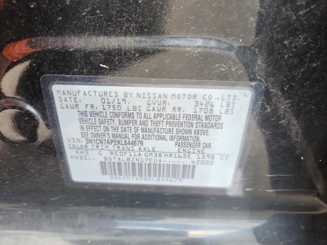 3N1CN7AP2KL844679 - 2019 NISSAN VERSA S 黑色 照片 12