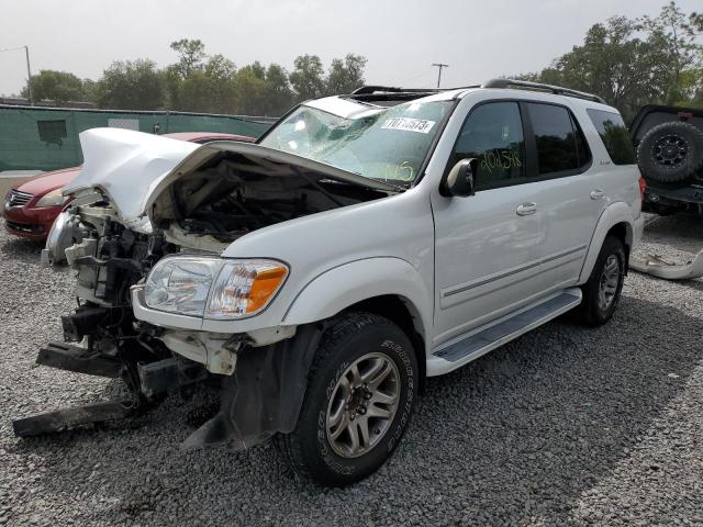 5TDZT38A77S285302 - 2007 TOYOTA SEQUOIA LIMITED WHITE photo 1