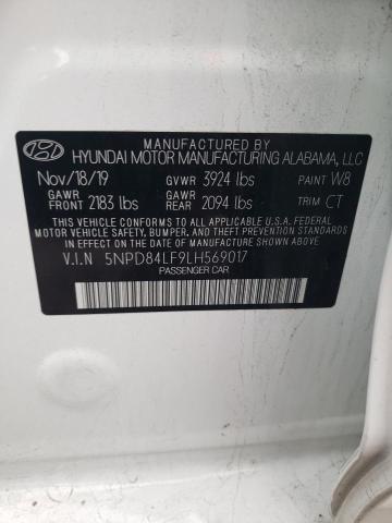 5NPD84LF9LH569017 - 2020 HYUNDAI ELANTRA SEL WHITE photo 12