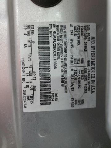 5LMFU28RX3LJ18808 - 2003 LINCOLN NAVIGATOR ვერცხლისფერი ფოტო 13