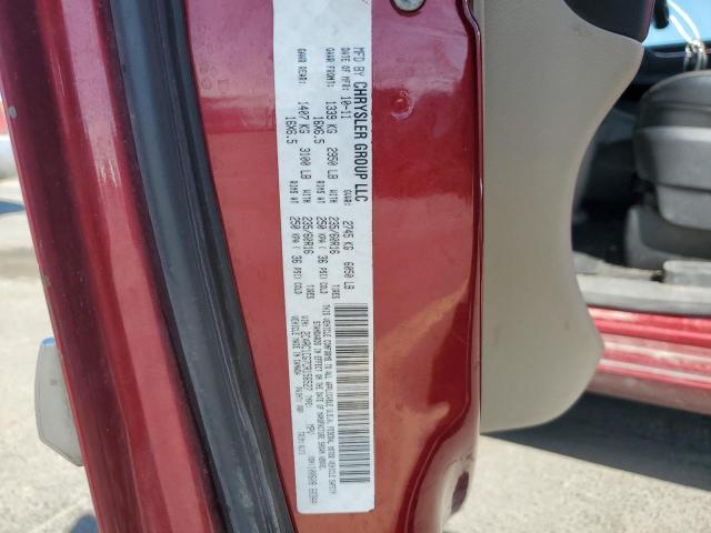 2C4RC1CG7CR156527 - 2012 CHRYSLER TOWN & COU TOURING L MAROON photo 13