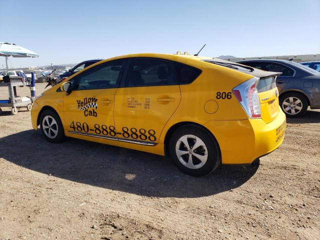 JTDKN3DU9C1571462 - 2012 TOYOTA PRIUS YELLOW photo 2