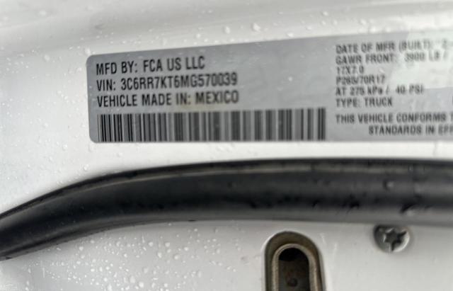 3C6RR7KT6MG570039 - 2021 RAM 1500 CLASS TRADESMAN Ağ foto 10