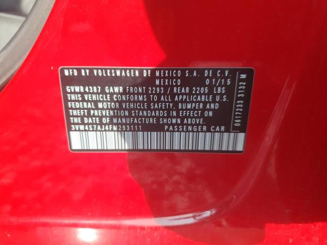 3VW4S7AJ4FM293111 - 2015 VOLKSWAGEN JETTA GLI Qırmızı foto 13