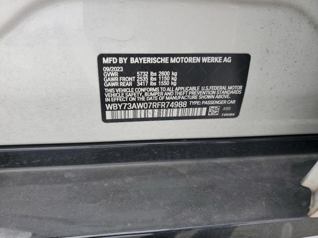 WBY73AW07RFR74988 - 2024 BMW I4 EDRIVE 40 WHITE photo 14