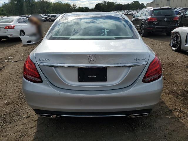 55SWF4KB5HU221104 - 2017 MERCEDES-BENZ C 300 4MATIC SILVER photo 6
