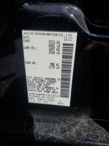 1N4BL4EW4PN337312 - 2023 NISSAN ALTIMA SL 黑色 照片 12