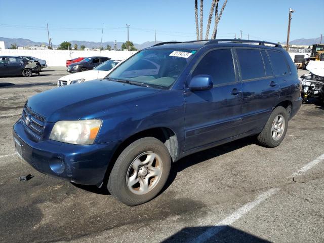 JTEGD21A360153031 - 2006 TOYOTA HIGHLANDER BLUE photo 1