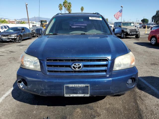 JTEGD21A360153031 - 2006 TOYOTA HIGHLANDER BLUE photo 5