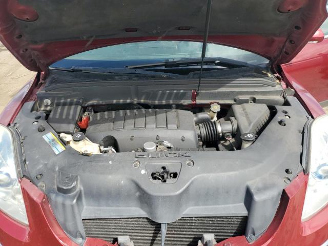 5GALRBED1AJ198224 - 2010 BUICK ENCLAVE CXL წითელი ფოტო 12