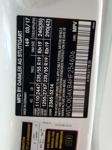 WDC0G4KB4HF254606 - 2017 MERCEDES-BENZ GLC 300 4MATIC WHITE photo 14