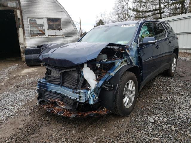 1GNEVLKW0NJ173374 - 2022 CHEVROLET TRAVERSE LS BLUE photo 1