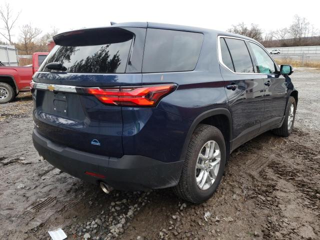 1GNEVLKW0NJ173374 - 2022 CHEVROLET TRAVERSE LS BLUE photo 3