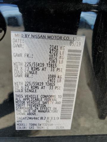 5N1AT2MV4KC828319 - 2019 NISSAN ROGUE S BLACK photo 13