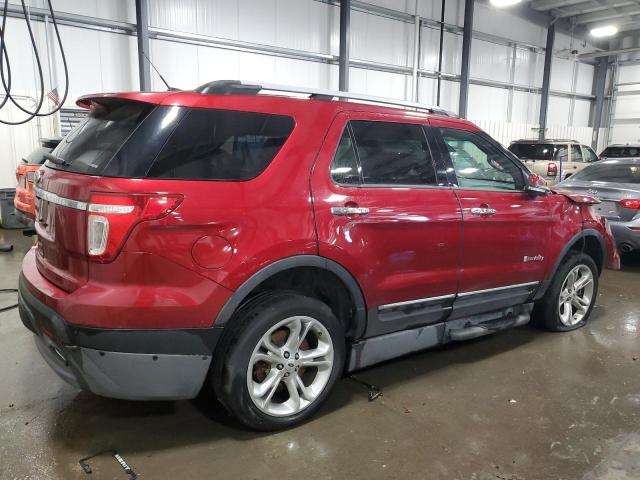 1FM5K7F85FGC68107 - 2015 FORD EXPLORER LIMITED RED photo 3