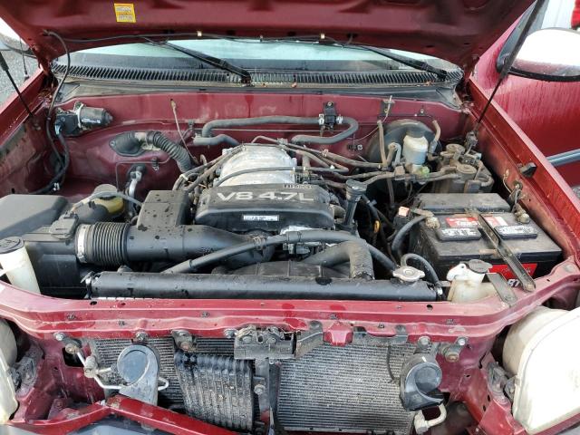 5TBRT34101S212441 - 2001 TOYOTA TUNDRA ACCESS CAB 勃艮第红 照片 11