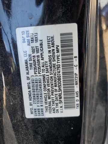 5FNRL5H93DB074793 - 2013 HONDA ODYSSEY TOURING შავი ფოტო 13