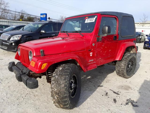 1J4FA39S45P357266 - 2005 JEEP WRANGLER X RED photo 1