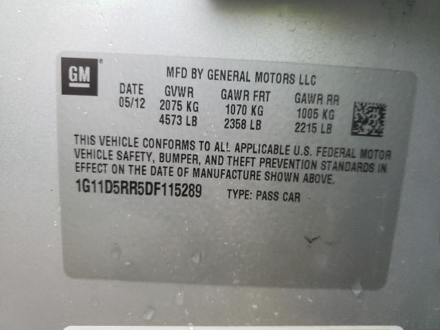 1G11D5RR5DF115289 - 2013 CHEVROLET MALIBU 1LT 银色 照片 13