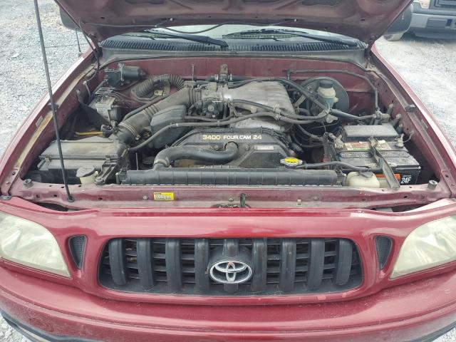5TEGN92N94Z460065 - 2004 TOYOTA TACOMA DOUBLE CAB PRERUNNER BURGUNDY photo 11