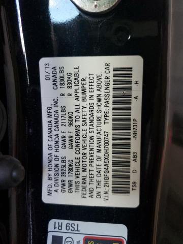 2HGFG4A5XDH700747 - 2013 HONDA CIVIC SI BLACK photo 13