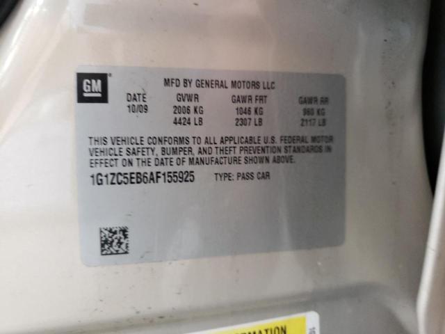 1G1ZC5EB6AF155925 - 2010 CHEVROLET MALIBU 1LT 金色 照片 12