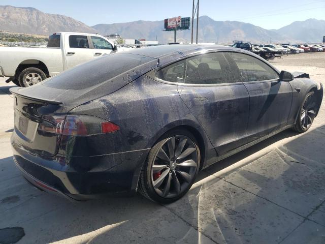 5YJSA1DP0CFP02909 - 2012 TESLA MODEL S BLUE photo 3