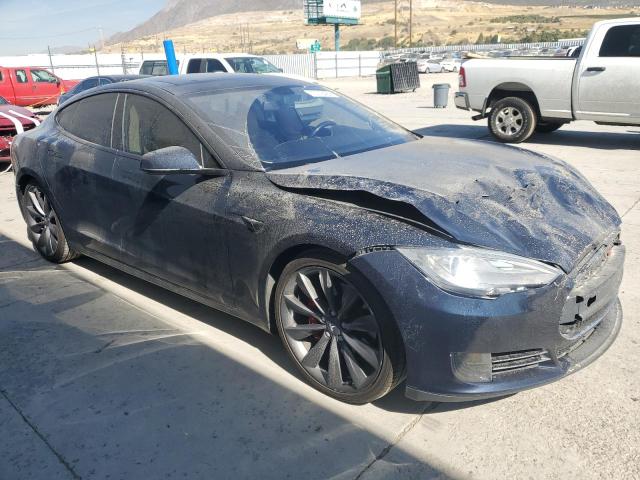 5YJSA1DP0CFP02909 - 2012 TESLA MODEL S BLUE photo 4