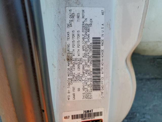 5TFTX4CN2FX061972 - 2015 TOYOTA TACOMA ACCESS CAB Blanc photo 13