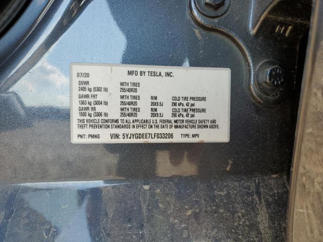 5YJYGDEE7LF033206 - 2020 TESLA MODEL Y Boz foto 13