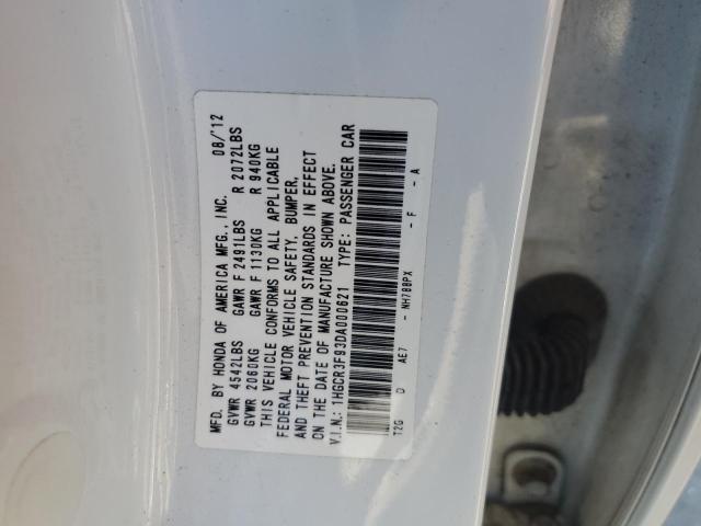 1HGCR3F93DA000621 - 2013 HONDA ACCORD TOURING WHITE photo 12