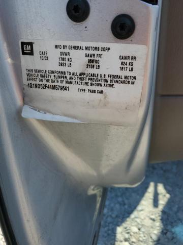 1G1ND52F44M579641 - 2004 CHEVROLET CLASSIC Gümüş foto 12