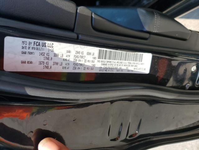1C4RJFAG1GC317037 - 2016 JEEP GRAND CHEROKEE LAREDO BLACK photo 12