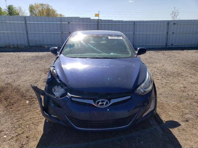 5NPDH4AE2FH601482 - 2015 HYUNDAI ELANTRA SE BLUE photo 5