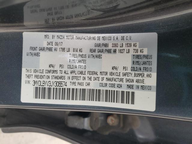 3MYDLBYV3JY306574 - 2018 TOYOTA YARIS IA 石墨色 照片 13