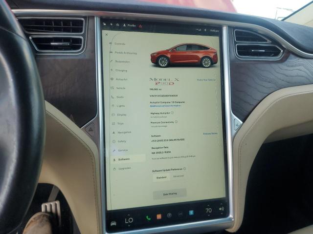 5YJXCAE43GF000531 - 2016 TESLA MODEL X RED photo 9