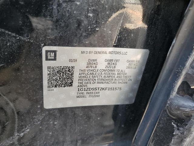 1G1ZD5ST2KF151575 - 2019 CHEVROLET MALIBU LT Qara foto 13