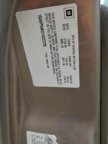 1G4HP54K0Y4223730 - 2000 BUICK LESABRE CUSTOM BEIGE photo 12